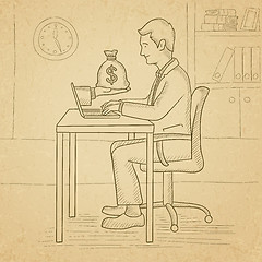 Image showing Businessman working in office.