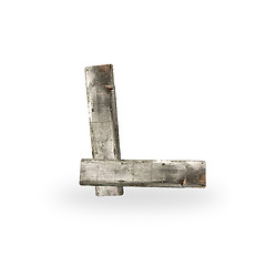 Image showing Wooden letter L