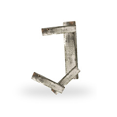 Image showing Wooden letter J