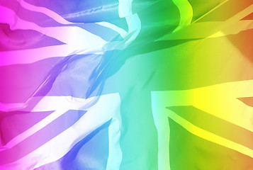 Image showing Union jack in gay colours