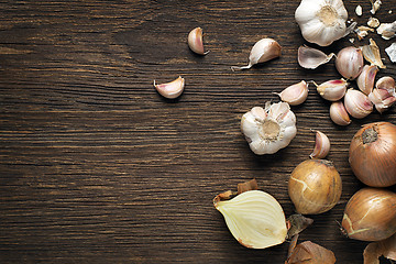 Image showing Garlic and onions