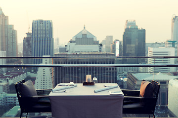 Image showing restaurant lounge at hotel in bangkok city