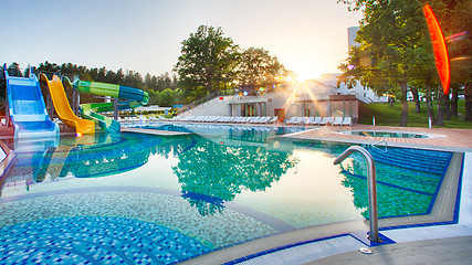 Image showing swimming pool in beautiful park