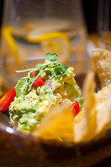 Image showing avocado and shrimps salad 