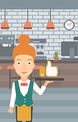 Image showing Waitress with like button.