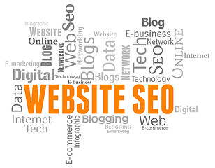 Image showing Website Seo Represents Search Engine And Internet