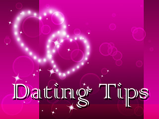 Image showing Dating Tips Represents Partner Romance And Sweethearts