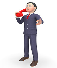 Image showing Talking Phone Indicates Call Us And Calling 3d Rendering