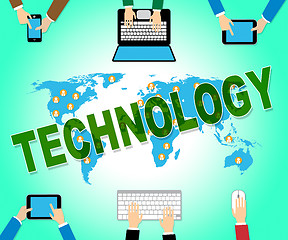 Image showing Technology Online Means Web Site And Electronics