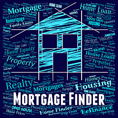 Image showing Mortgage Finder Means Home Loan And Borrow