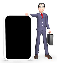 Image showing Character Online Indicates World Wide Web And Blank 3d Rendering