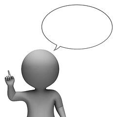 Image showing Speech Bubble Indicates Copy Space And Communicate 3d Rendering