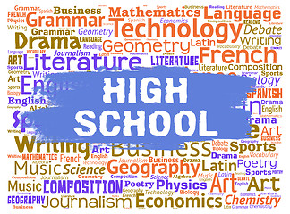 Image showing High School Means Ninth Grade And Educate