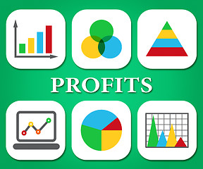 Image showing Profits Charts Represents Business Graph And Statistic