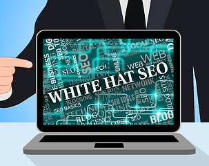 Image showing White Hat Seo Shows Search Engines And Computer