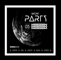 Image showing Night Disco Party Poster Background