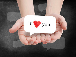 Image showing I love you