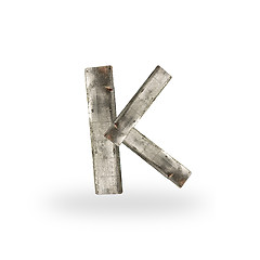 Image showing Wooden letter K