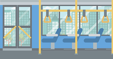 Image showing Background of modern empty city bus.