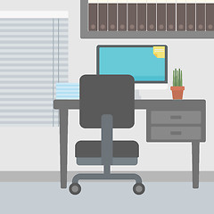 Image showing Background of office workplace.