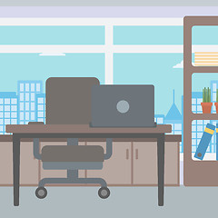 Image showing Background of office with city view.