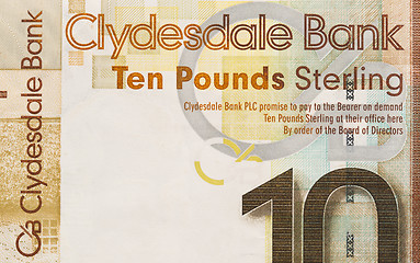 Image showing Scottish Banknote, 10 pounds