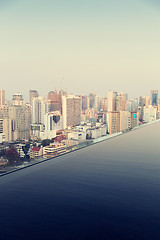 Image showing view from infinity edge pool to bangkok city