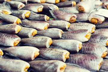 Image showing stuffed fish or seafood at asian street market