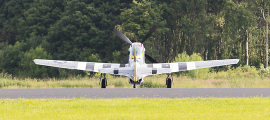 Image showing LEEUWARDEN, THE NETHERLANDS - JUNE 10: P51 Mustang displaying at