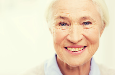 Image showing happy senior woman face at home