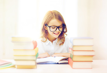 Image showing student girl studying at school