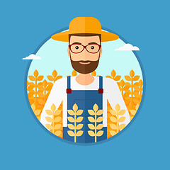 Image showing Man in wheat field.