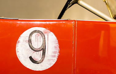 Image showing Painted number on an old car