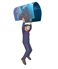 Image showing Debit Card Means Business Person And Bought 3d Rendering