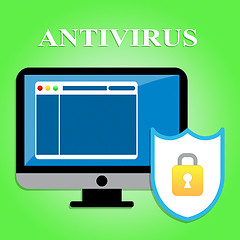 Image showing Computer Antivirus Means Malicious Software And Computers