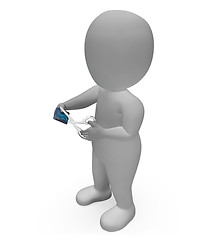 Image showing Credit Card Means Financial Man And Spend 3d Rendering