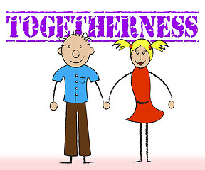 Image showing Togetherness Couple Indicates Partners Relations And Partner