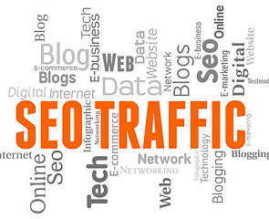 Image showing Seo Traffic Shows Search Engines And Internet