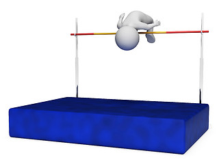 Image showing High Jump Indicates Pole Vault And Athletic 3d Rendering