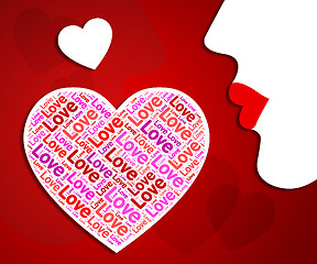 Image showing Love Heart Means Affection Romance And Dating