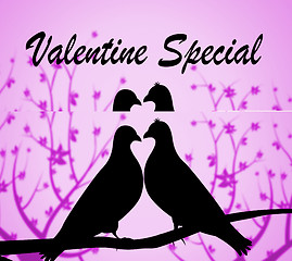 Image showing Valentine Special Indicates Valentines Day And Bargains