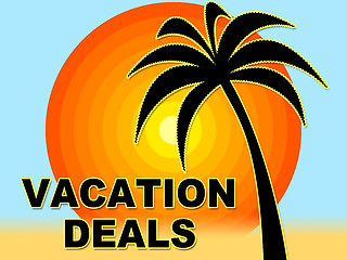 Image showing Vacation Deals Shows Getaway Discount And Sale