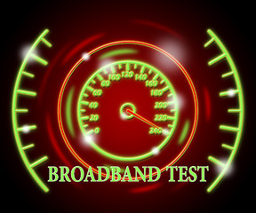 Image showing Broadband Test Shows Net Display And Quicker