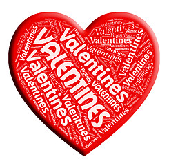 Image showing Valentines Heart Shows Celebration Loving And Passionate