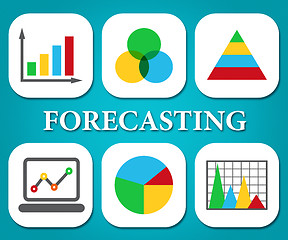 Image showing Forcasting Charts Shows Business Graph And Statistic