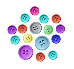 Image showing Colourful buttons