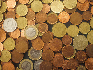 Image showing Many Euro coins