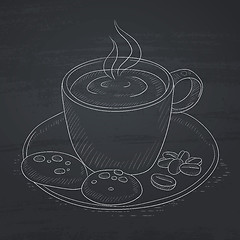 Image showing Cup of aromatic coffee.