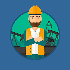 Image showing Cnfident oil worker.