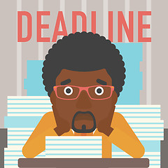 Image showing Man having problem with deadline.